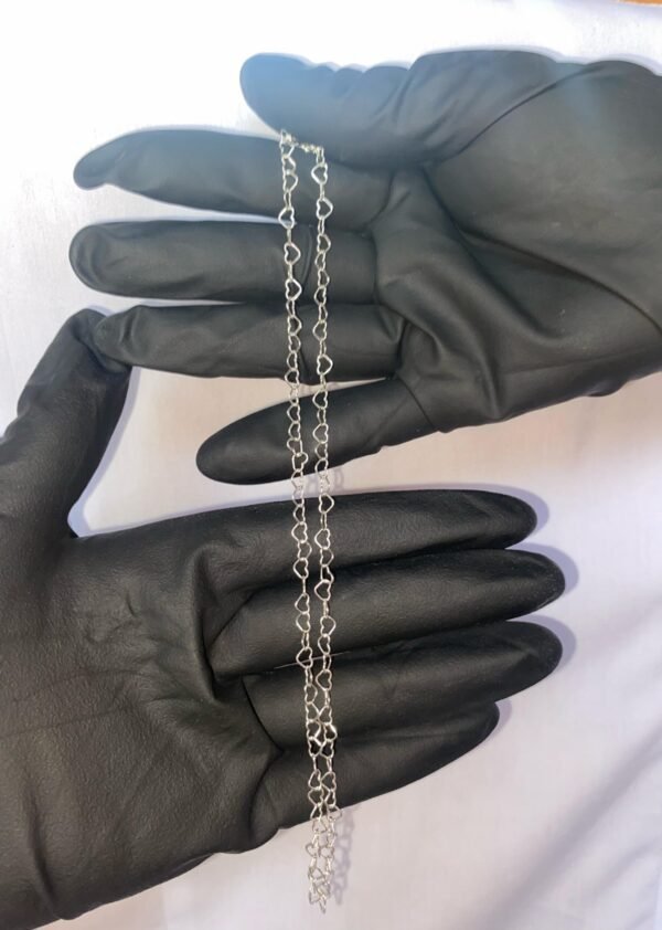 CHOKER ELO CORACAO 0,50 PRATA 40CM
